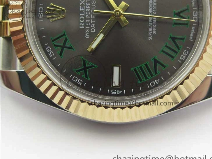 1219 DateJust 41 126333 SS YG Wrapped WWF Best Edition Gray Roman Makers Dial on SS YG Wrapped Jubilee Bracelet A Sporty 3127